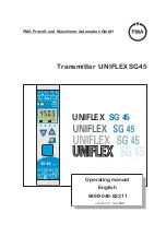 PMA SG45-115-00000-000 Operating Manual preview