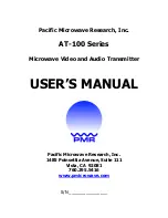 PMR AT-100 Series User Manual preview