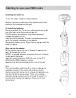 Preview for 21 page of PMR TRX 3000 User'S Manual And Operating Instructions