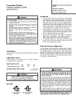 Preview for 1 page of Pneumatic Division R55 Series Installation And Service Instructions