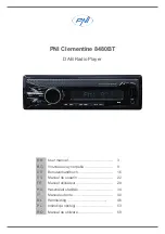 PNI Clementine 8480BT User Manual предпросмотр