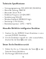 Preview for 16 page of PNI SmartHome WP800 User Manual