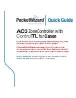 Pocket Wizard AC3 Quick Manual предпросмотр