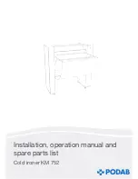 Podab KM 752 Installation, Operation Manual And Spare Parts List preview