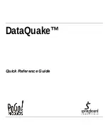 Предварительный просмотр 1 страницы Pogo DataQuake Quick Reference Manual