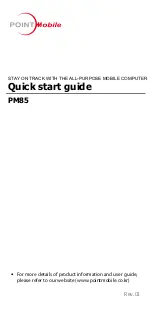 Preview for 1 page of Point Mobile PM85 Quick Start Manual