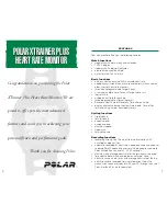 Preview for 6 page of Polar Electro Xtrainer Plus User Manual