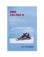 Preview for 1 page of Polaris 120 Pro X Owner'S Manual