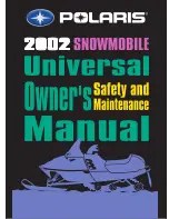 Polaris 2002 Snowmobile Owner'S Manual предпросмотр