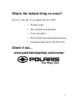 Предварительный просмотр 3 страницы Polaris 2002 Snowmobile Owner'S Manual