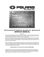 Предварительный просмотр 2 страницы Polaris 2003 Predator 90 Service Manual