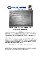 Предварительный просмотр 2 страницы Polaris 2004-2005 Sportsman 6x6 Service Manual