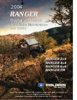 Polaris 2004 RANGER 2x4 Owner'S Manual preview