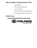 Preview for 3 page of Polaris 2004 RANGER 2x4 Owner'S Manual