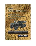 Предварительный просмотр 1 страницы Polaris 2004 Sportsman 6x6 Owner'S Manual For Maintenance And Safety