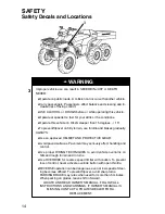 Предварительный просмотр 17 страницы Polaris 2004 Sportsman 6x6 Owner'S Manual For Maintenance And Safety