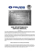 Предварительный просмотр 2 страницы Polaris 2005 Sportsman MV7 Service Manual