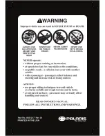 Preview for 2 page of Polaris 2007 MV700 Owner'S Manual For Maintenance And Safety