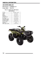 Предварительный просмотр 10 страницы Polaris 2007 Sportsman 450 EFI Service Manual