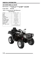 Предварительный просмотр 14 страницы Polaris 2007 Sportsman 450 EFI Service Manual