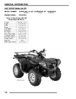 Предварительный просмотр 12 страницы Polaris 2007 SPORTSMAN 700 X2 EFI Service Manual