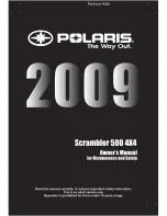 Предварительный просмотр 1 страницы Polaris 2009 Scrambler 500 4X4 Owner'S Manual