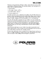 Предварительный просмотр 4 страницы Polaris 2009 Scrambler 500 4X4 Owner'S Manual