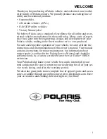 Предварительный просмотр 5 страницы Polaris 2010 Ranger 400 HO Owner'S Manual