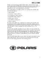 Предварительный просмотр 3 страницы Polaris 2010 Sportsman X2 550 EFI Owner'S Manual