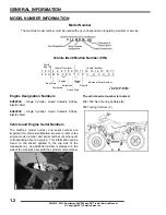 Предварительный просмотр 5 страницы Polaris 2012 Sportsman Forest 500 International Service Manual