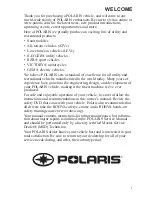 Предварительный просмотр 3 страницы Polaris 2014 RZR 9002014 RZR 4 900 Owner'S Manual