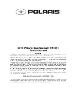 Предварительный просмотр 1 страницы Polaris 2014 Sportsman 570 EF Service Manual