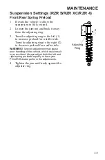 Предварительный просмотр 117 страницы Polaris 2015 RZR 900 XC Edition Owner'S Manual