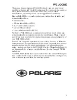 Предварительный просмотр 5 страницы Polaris 500 HHO 2013 Owner'S Manual