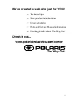 Preview for 3 page of Polaris 600 Dragon SP Owner'S Manual