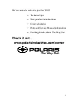 Предварительный просмотр 4 страницы Polaris ATV 2002 Owner'S Manual