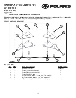 Polaris CAMOPLAST XP 550 Manual preview