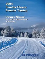 Polaris Frontier Classic Owner'S Manual preview