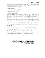 Предварительный просмотр 4 страницы Polaris FST IQ Touring Owner'S Manual