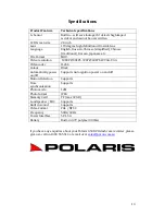 Preview for 13 page of Polaris G50 Operation Manual