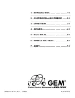 Preview for 1 page of Polaris GEM E Series Service Manual