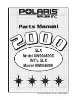 Polaris INT'L SLX W004699 Parts Manual preview