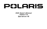 Предварительный просмотр 3 страницы Polaris Outlaw 110 2022 Owner'S Manual