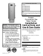 Polaris PC 100-34 2NV Installation Instructions And Use & Care Manual preview