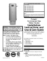 Preview for 1 page of Polaris PGC 34-100-2NV Installation Instructions And Use & Care Manual