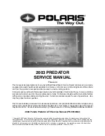 Предварительный просмотр 2 страницы Polaris PREDATOR 2003 Service Manual