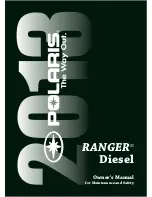 Polaris RANGER Diesel 2013 Owner'S Manual For Maintenance And Safety preview