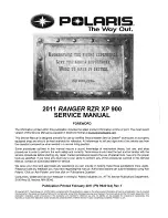 Preview for 3 page of Polaris Ranger RZR XP 900 2011 Service Manual