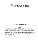 Polaris RZR 800 2013 Manual предпросмотр