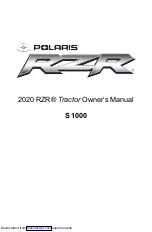 Preview for 3 page of Polaris RZR S 1000 2020 Owner'S Manual